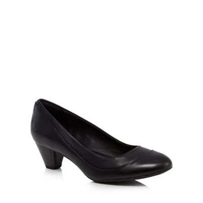 Black 'Denny Harbour' mid heel court shoes